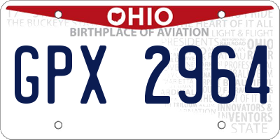 OH license plate GPX2964