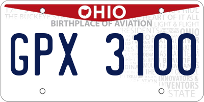 OH license plate GPX3100
