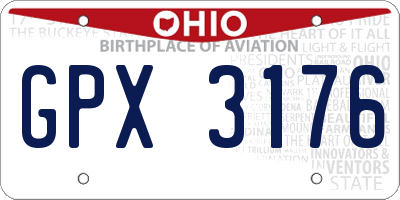 OH license plate GPX3176