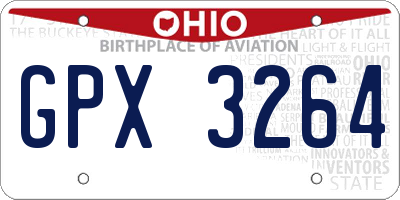 OH license plate GPX3264