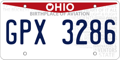 OH license plate GPX3286