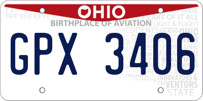 OH license plate GPX3406
