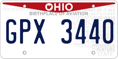 OH license plate GPX3440