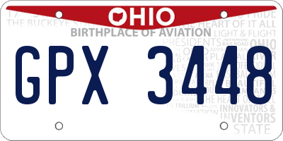 OH license plate GPX3448