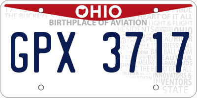 OH license plate GPX3717