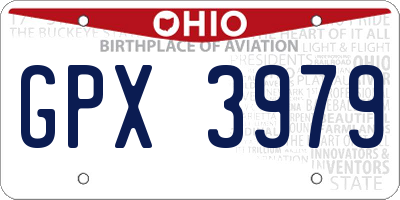 OH license plate GPX3979