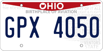 OH license plate GPX4050