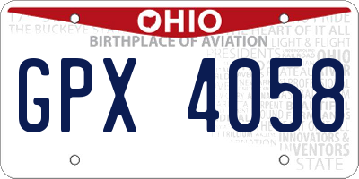 OH license plate GPX4058