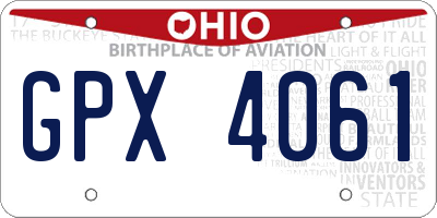 OH license plate GPX4061