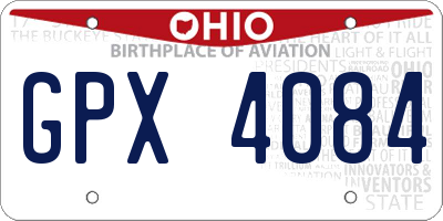 OH license plate GPX4084