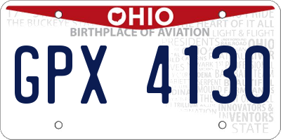 OH license plate GPX4130