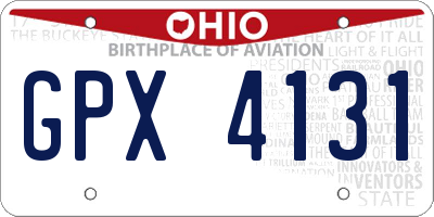 OH license plate GPX4131
