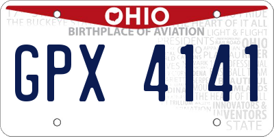OH license plate GPX4141