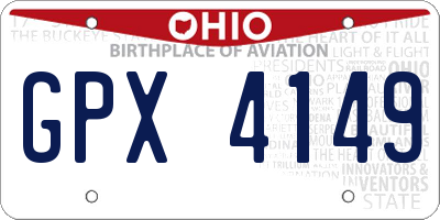 OH license plate GPX4149