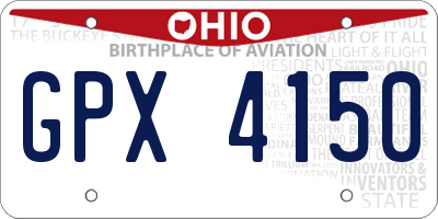 OH license plate GPX4150
