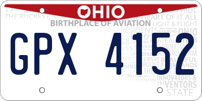 OH license plate GPX4152