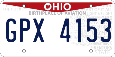 OH license plate GPX4153