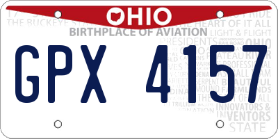 OH license plate GPX4157