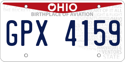 OH license plate GPX4159