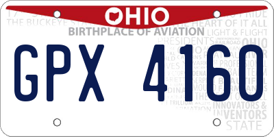 OH license plate GPX4160