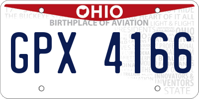 OH license plate GPX4166
