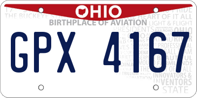 OH license plate GPX4167