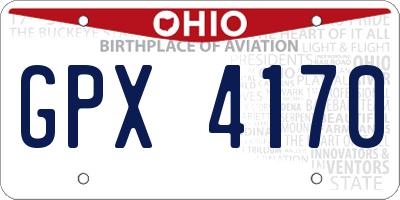 OH license plate GPX4170