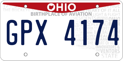 OH license plate GPX4174