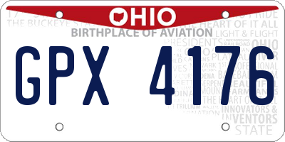OH license plate GPX4176