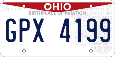 OH license plate GPX4199