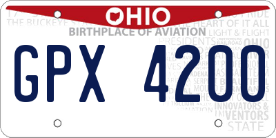 OH license plate GPX4200