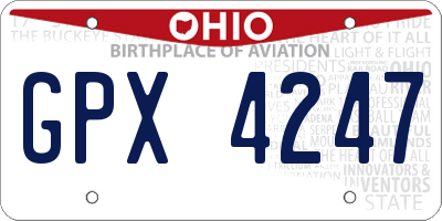 OH license plate GPX4247