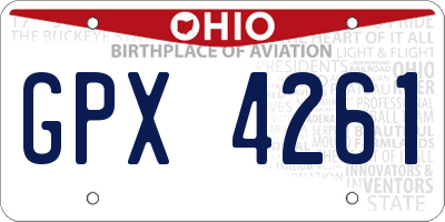 OH license plate GPX4261