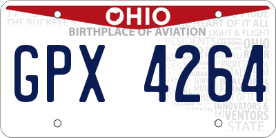 OH license plate GPX4264