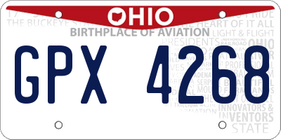 OH license plate GPX4268