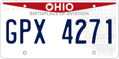OH license plate GPX4271