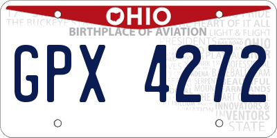 OH license plate GPX4272