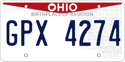 OH license plate GPX4274