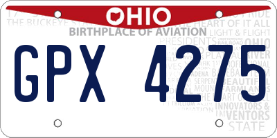 OH license plate GPX4275