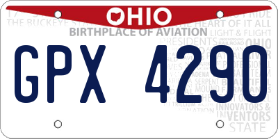 OH license plate GPX4290
