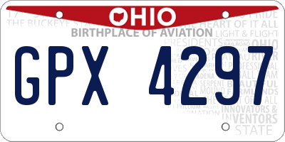 OH license plate GPX4297