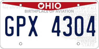 OH license plate GPX4304