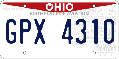 OH license plate GPX4310