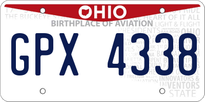 OH license plate GPX4338