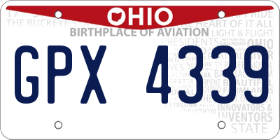 OH license plate GPX4339