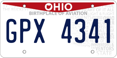 OH license plate GPX4341