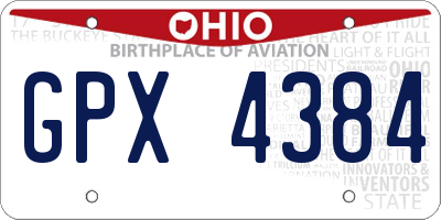 OH license plate GPX4384