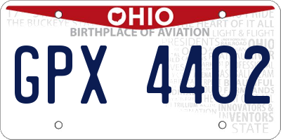 OH license plate GPX4402