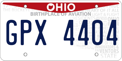 OH license plate GPX4404