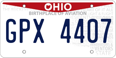 OH license plate GPX4407